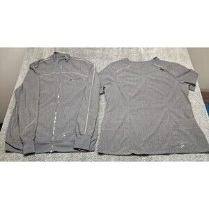 Jaanuu Scrubs Jacket and Top Womens Full Zip Sz XL Set Pockets Short Long Sleeve